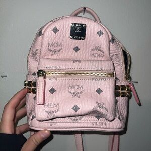 Authentic MCM mini pink backpack!